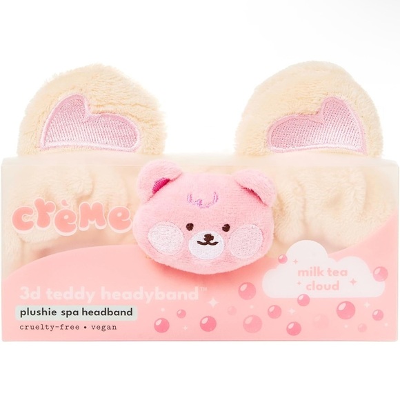 The Crème Shop – 3D Teddy Headyband™ Plush Spa Headband (Milk Tea Cloud) – NWT - Picture 1 of 6